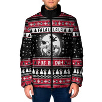 Fa La La La Snowman Tree Xmas Christmas Padded Jacket Xmas Holiday Patterns - Wonder Print Shop