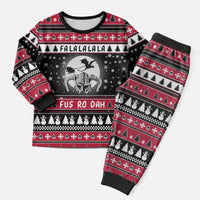 Fa La La La Snowman Tree Xmas Christmas Pajama Set Xmas Holiday Patterns - Wonder Print Shop