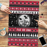 Fa La La La Snowman Tree Xmas Christmas Puzzle Xmas Holiday Patterns - Wonder Print Shop