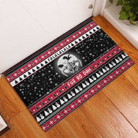 Fa La La La Snowman Tree Xmas Christmas Rubber Doormat Xmas Holiday Patterns - Wonder Print Shop