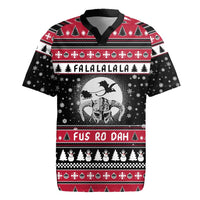 Fa La La La Snowman Tree Xmas Christmas Rugby Jersey Xmas Holiday Patterns - Wonder Print Shop