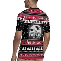Fa La La La Snowman Tree Xmas Christmas Rugby Jersey Xmas Holiday Patterns - Wonder Print Shop