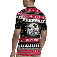 Fa La La La Snowman Tree Xmas Christmas Rugby Jersey Xmas Holiday Patterns - Wonder Print Shop