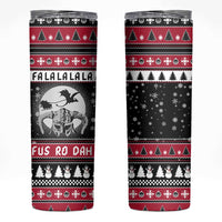 Fa La La La Snowman Tree Xmas Christmas Skinny Tumbler Xmas Holiday Patterns - Wonder Print Shop