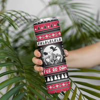 Fa La La La Snowman Tree Xmas Christmas Skinny Tumbler Xmas Holiday Patterns - Wonder Print Shop