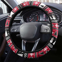 Fa La La La Snowman Tree Xmas Christmas Steering Wheel Cover Xmas Holiday Patterns - Wonder Print Shop