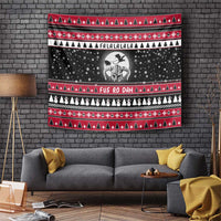 Fa La La La Snowman Tree Xmas Christmas Tapestry Xmas Holiday Patterns - Wonder Print Shop