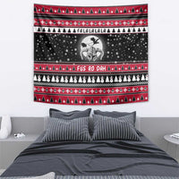 Fa La La La Snowman Tree Xmas Christmas Tapestry Xmas Holiday Patterns - Wonder Print Shop