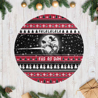 Fa La La La Snowman Tree Xmas Christmas Tree Skirt Xmas Holiday Patterns - Wonder Print Shop
