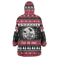 Fa La La La Snowman Tree Xmas Christmas Wearable Blanket Hoodie Xmas Holiday Patterns - Wonder Print Shop