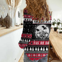 Fa La La La Snowman Tree Xmas Christmas Women Casual Shirt Xmas Holiday Patterns - Wonder Print Shop