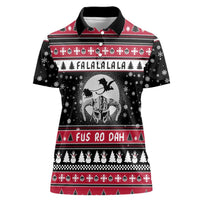 Fa La La La Snowman Tree Xmas Christmas Women Polo Shirt Xmas Holiday Patterns - Wonder Print Shop