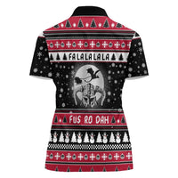 Fa La La La Snowman Tree Xmas Christmas Women Polo Shirt Xmas Holiday Patterns - Wonder Print Shop