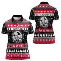 Fa La La La Snowman Tree Xmas Christmas Women Polo Shirt Xmas Holiday Patterns - Wonder Print Shop