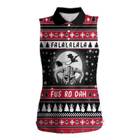 Fa La La La Snowman Tree Xmas Christmas Women Sleeveless Polo Shirt Xmas Holiday Patterns - Wonder Print Shop