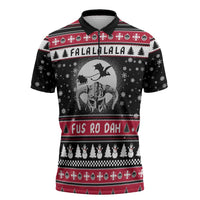Fa La La La Snowman Tree Xmas Christmas Zipper Polo Shirt Xmas Holiday Patterns - Wonder Print Shop