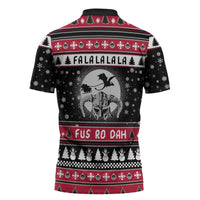 Fa La La La Snowman Tree Xmas Christmas Zipper Polo Shirt Xmas Holiday Patterns - Wonder Print Shop