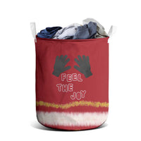 Feel The Joy Christmas Laundry Basket Xmas Holiday Patterns - Wonder Print Shop