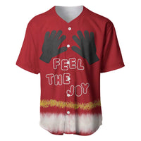 Feel The Joy Christmas Baseball Jersey Xmas Holiday Patterns - Wonder Print Shop