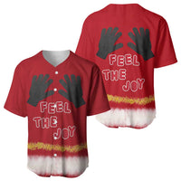 Feel The Joy Christmas Baseball Jersey Xmas Holiday Patterns - Wonder Print Shop