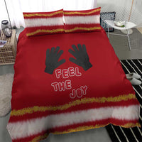 Feel The Joy Christmas Bedding Set Xmas Holiday Patterns - Wonder Print Shop