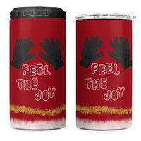 Feel The Joy Christmas 4 in 1 Can Cooler Tumbler Xmas Holiday Patterns - Wonder Print Shop