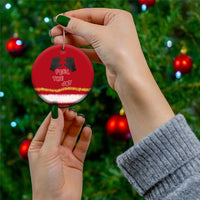 Feel The Joy Christmas Ceramic Ornament Xmas Holiday Patterns - Wonder Print Shop