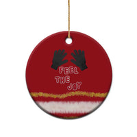 Feel The Joy Christmas Ceramic Ornament Xmas Holiday Patterns - Wonder Print Shop