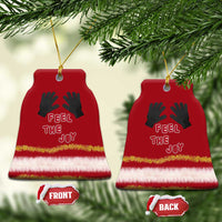 Feel The Joy Christmas Ceramic Ornament Xmas Holiday Patterns - Wonder Print Shop