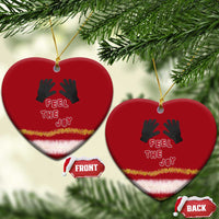 Feel The Joy Christmas Ceramic Ornament Xmas Holiday Patterns - Wonder Print Shop