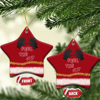 Feel The Joy Christmas Ceramic Ornament Xmas Holiday Patterns - Wonder Print Shop