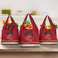 Feel The Joy Christmas Grocery Bag Xmas Holiday Patterns - Wonder Print Shop
