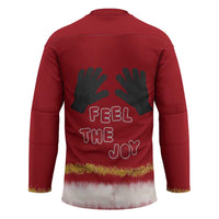 Feel The Joy Christmas Hockey Jersey Xmas Holiday Patterns - Wonder Print Shop