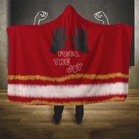 Feel The Joy Christmas Hooded Blanket Xmas Holiday Patterns - Wonder Print Shop