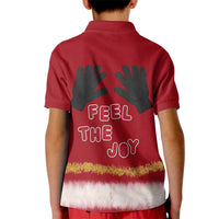 Feel The Joy Christmas Kid Polo Shirt Xmas Holiday Patterns - Wonder Print Shop