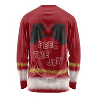 Feel The Joy Christmas Long Sleeve Shirt Xmas Holiday Patterns - undefined