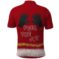 Feel The Joy Christmas Polo Shirt Xmas Holiday Patterns - Wonder Print Shop