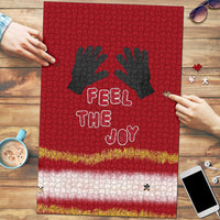 Feel The Joy Christmas Puzzle Xmas Holiday Patterns - Wonder Print Shop