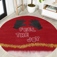 Feel The Joy Christmas Round Carpet Xmas Holiday Patterns - Wonder Print Shop