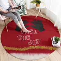 Feel The Joy Christmas Round Carpet Xmas Holiday Patterns - Wonder Print Shop