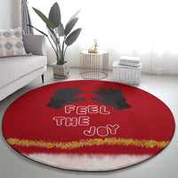 Feel The Joy Christmas Round Carpet Xmas Holiday Patterns - Wonder Print Shop