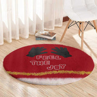 Feel The Joy Christmas Round Carpet Xmas Holiday Patterns - Wonder Print Shop