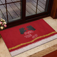 Feel The Joy Christmas Rubber Doormat Xmas Holiday Patterns - Wonder Print Shop