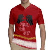 Feel The Joy Christmas Rugby Jersey Xmas Holiday Patterns - Wonder Print Shop