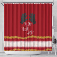 Feel The Joy Christmas Shower Curtain Xmas Holiday Patterns - Wonder Print Shop