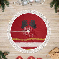 Feel The Joy Christmas Tree Skirt Xmas Holiday Patterns - Wonder Print Shop