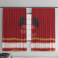 Feel The Joy Christmas Window Curtain Xmas Holiday Patterns - Wonder Print Shop