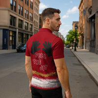 Feel The Joy Christmas Zipper Polo Shirt Xmas Holiday Patterns - Wonder Print Shop