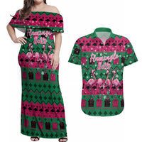 Firefighter Presents Christmas Couples Matching Off Shoulder Maxi Dress and Hawaiian Shirt Xmas Holiday Patterns - Wonder Print Shop