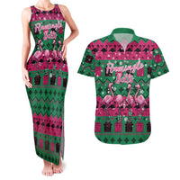 Firefighter Presents Christmas Couples Matching Tank Maxi Dress and Hawaiian Shirt Xmas Holiday Patterns - Wonder Print Shop